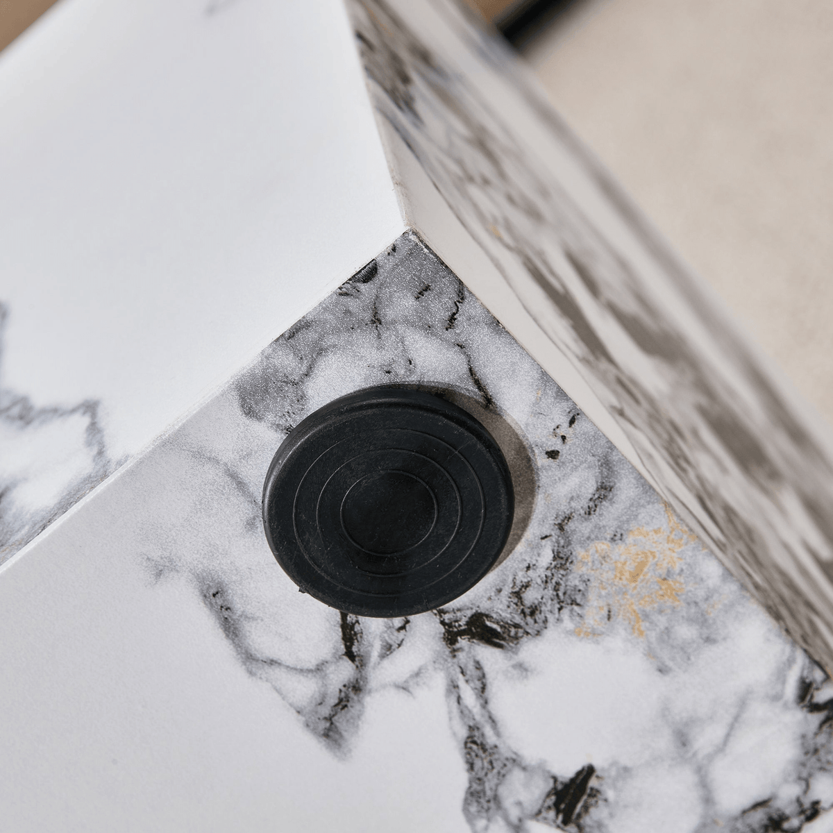 Modern white MDF+sticker material cube stylish texture design coffee table -15.75 inches - Mervyns