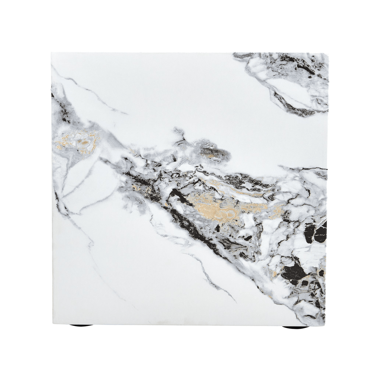 Modern white MDF+sticker material cube stylish texture design coffee table -15.75 inches - Mervyns