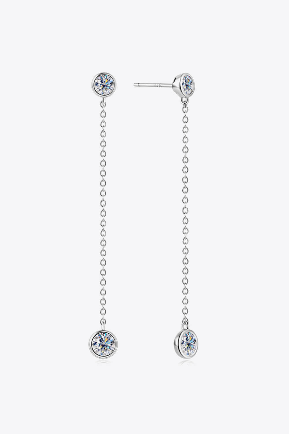 Moissanite Chain Earrings - Mervyns