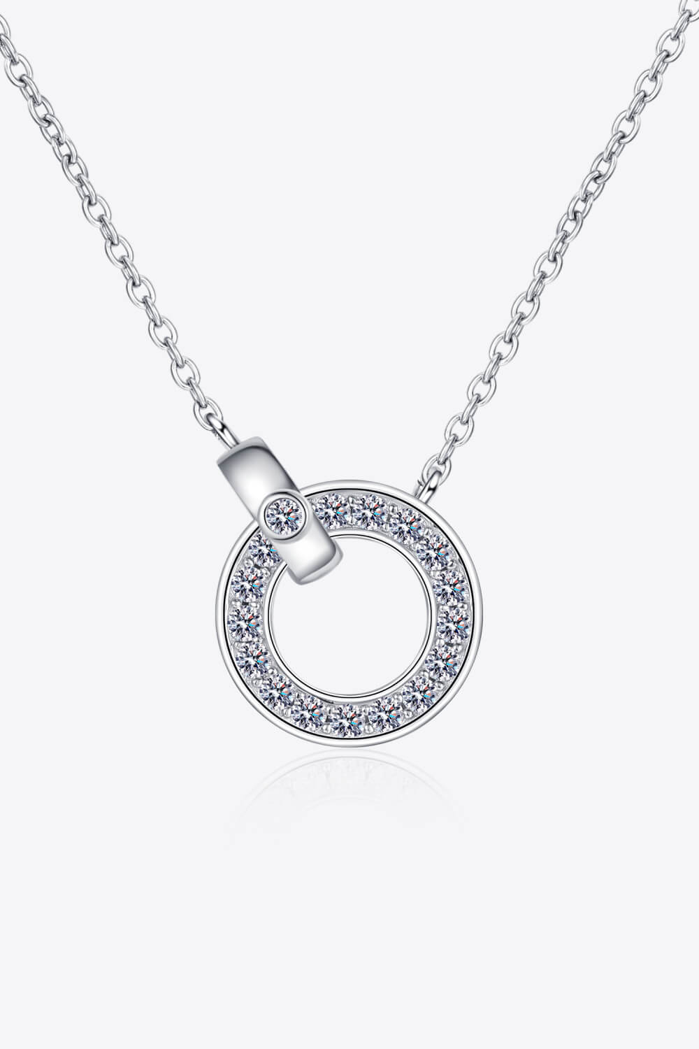 Moissanite Pendant Rhodium - Plated Necklace - Mervyns