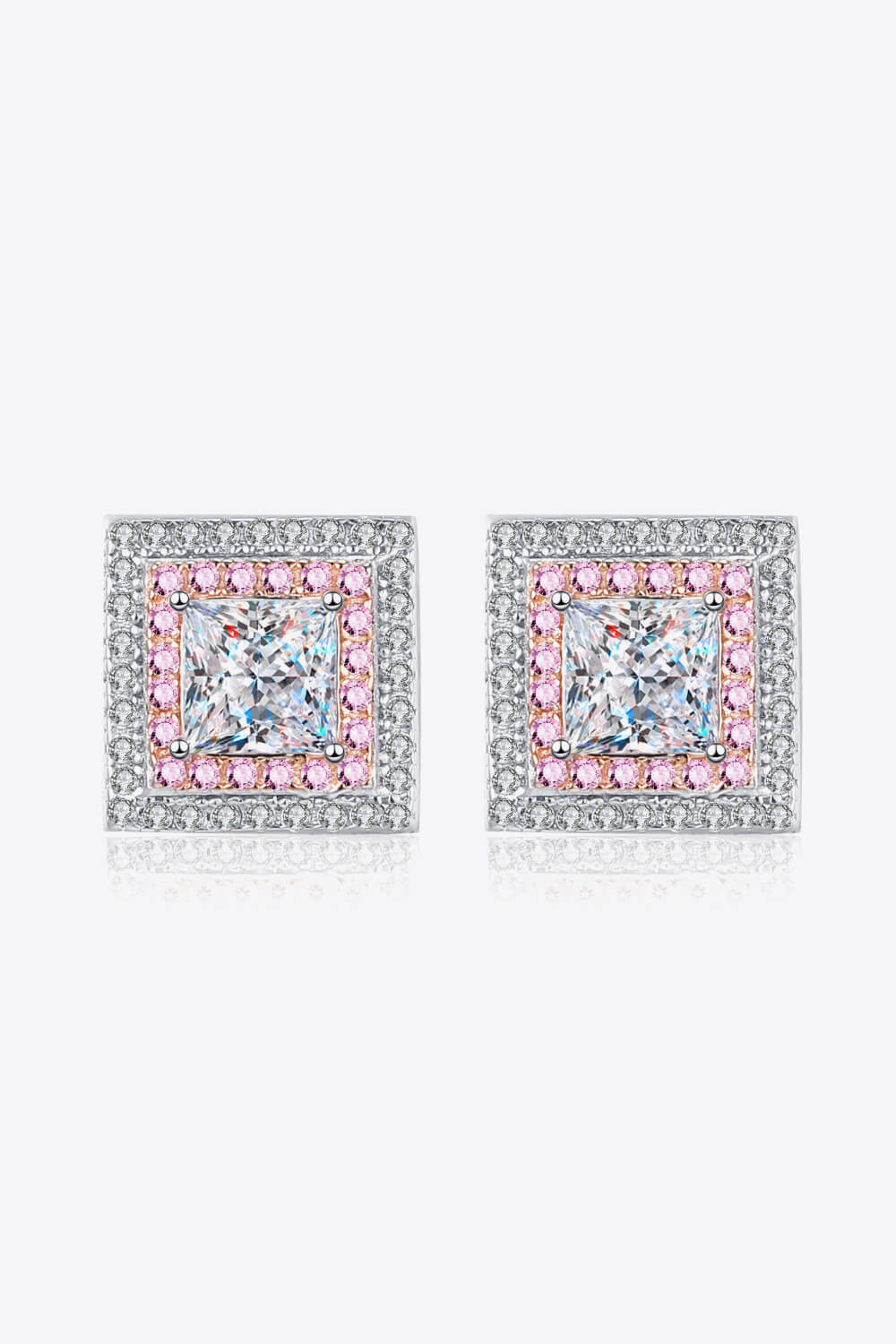 Moissanite Square Stud Earrings - Mervyns