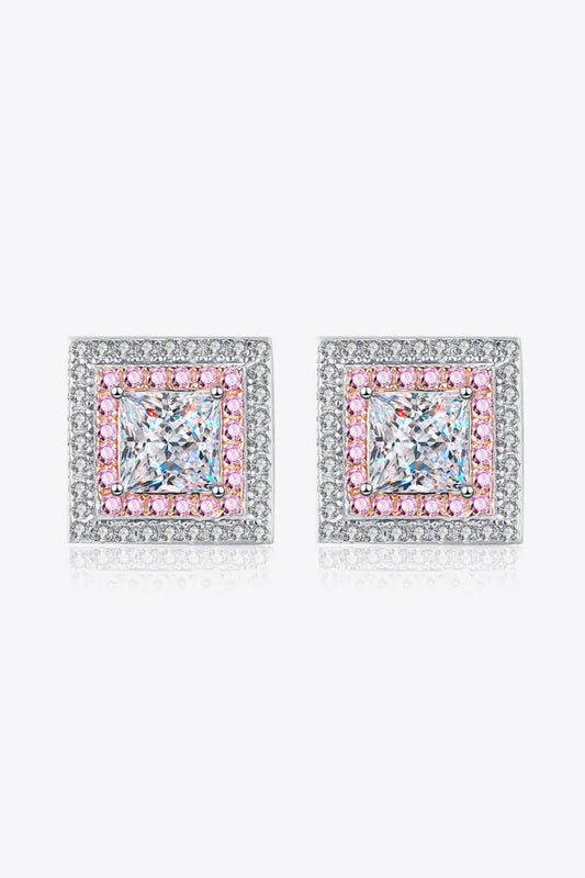 Moissanite Square Stud Earrings - Mervyns