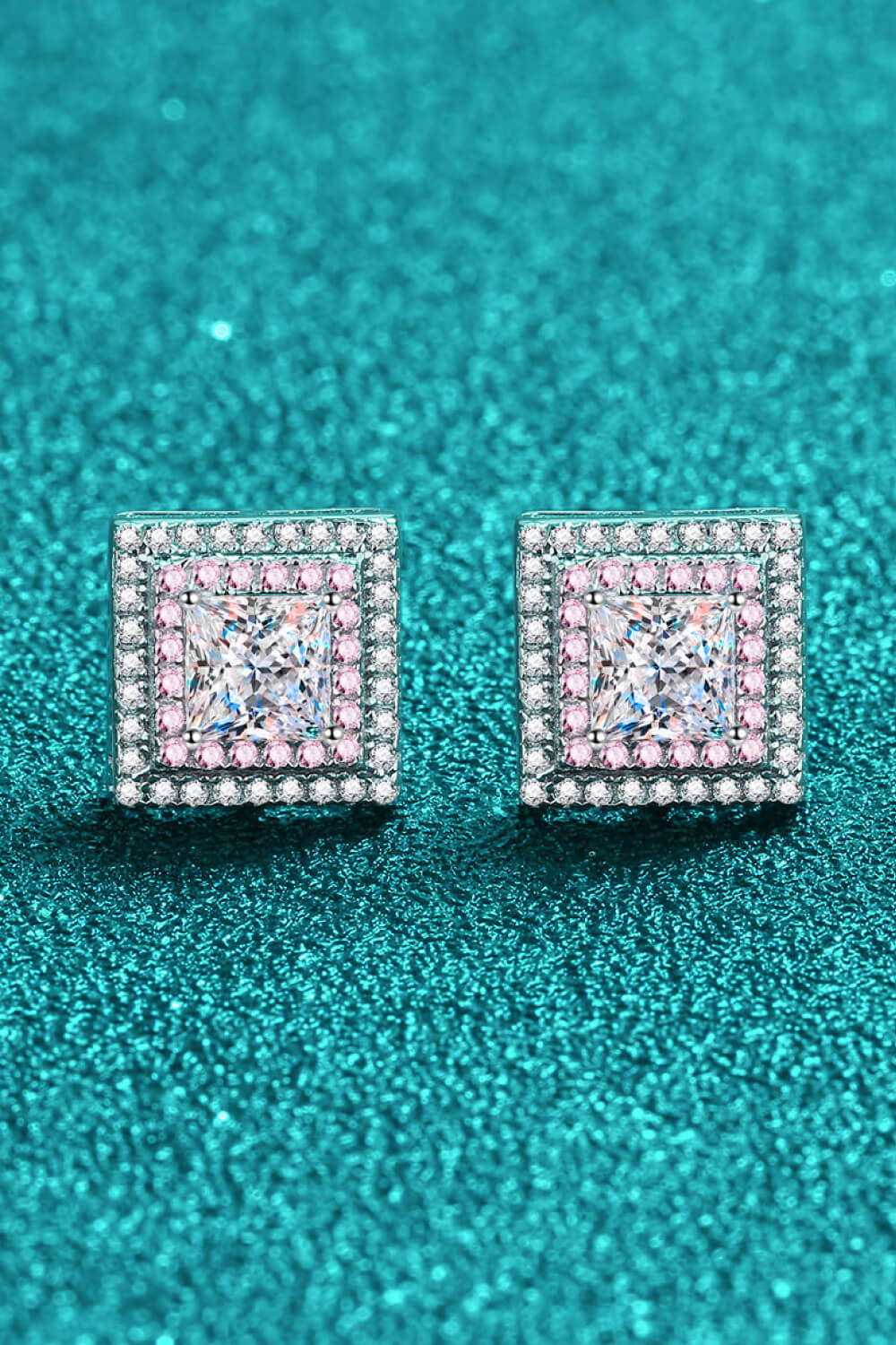 Moissanite Square Stud Earrings - Mervyns