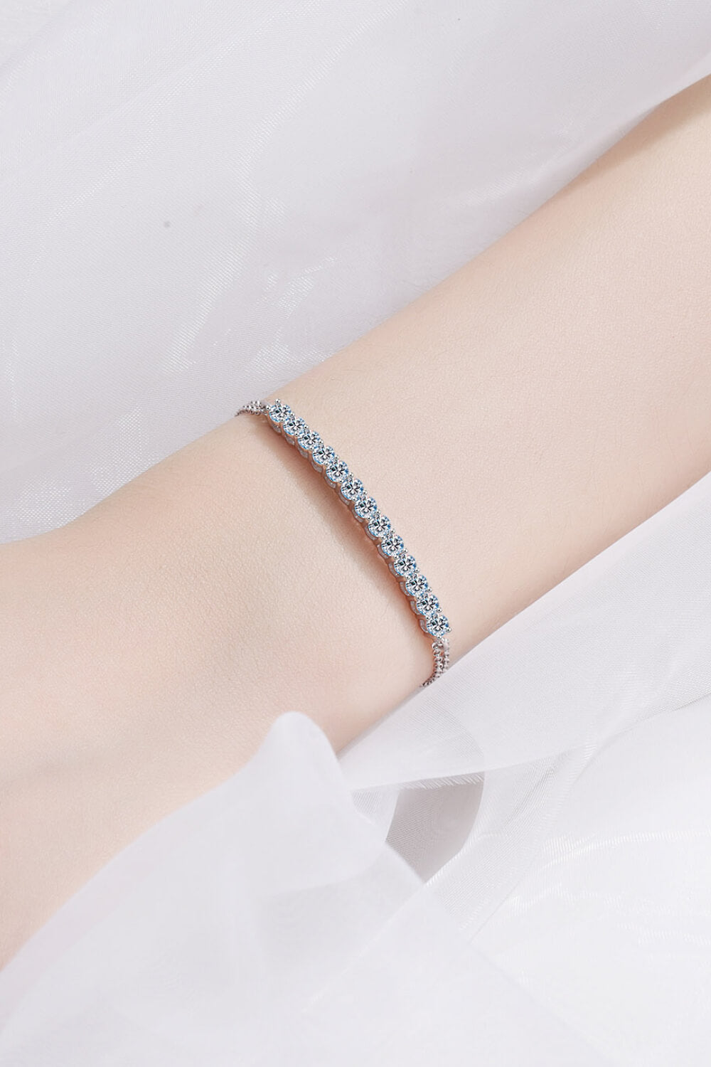 Moissanite Sterling Silver Bracelet - Mervyns