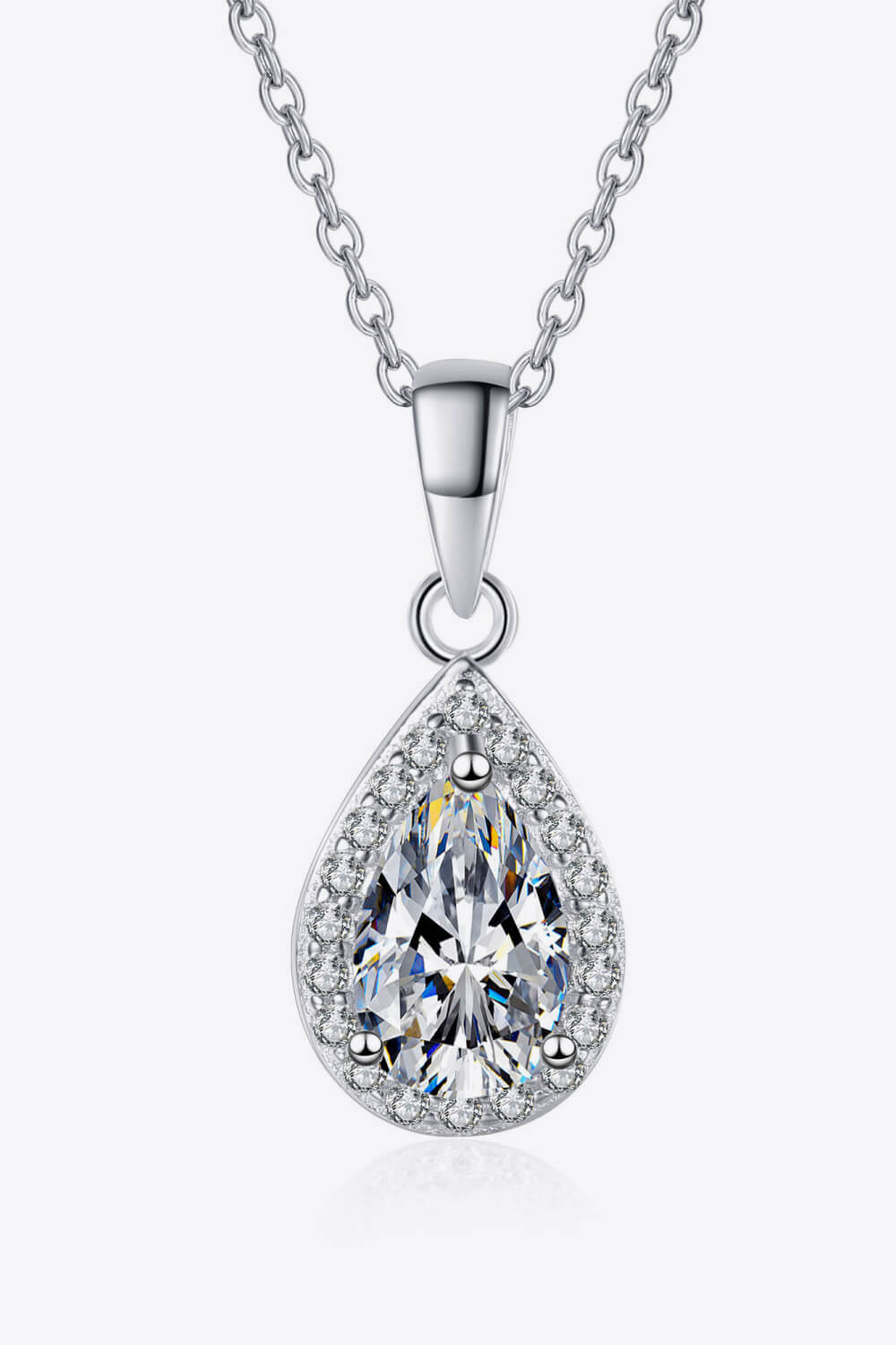 Moissanite Teardrop Pendant Necklace - Mervyns