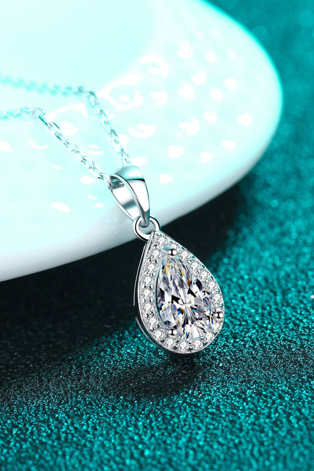 Moissanite Teardrop Pendant Necklace - Mervyns