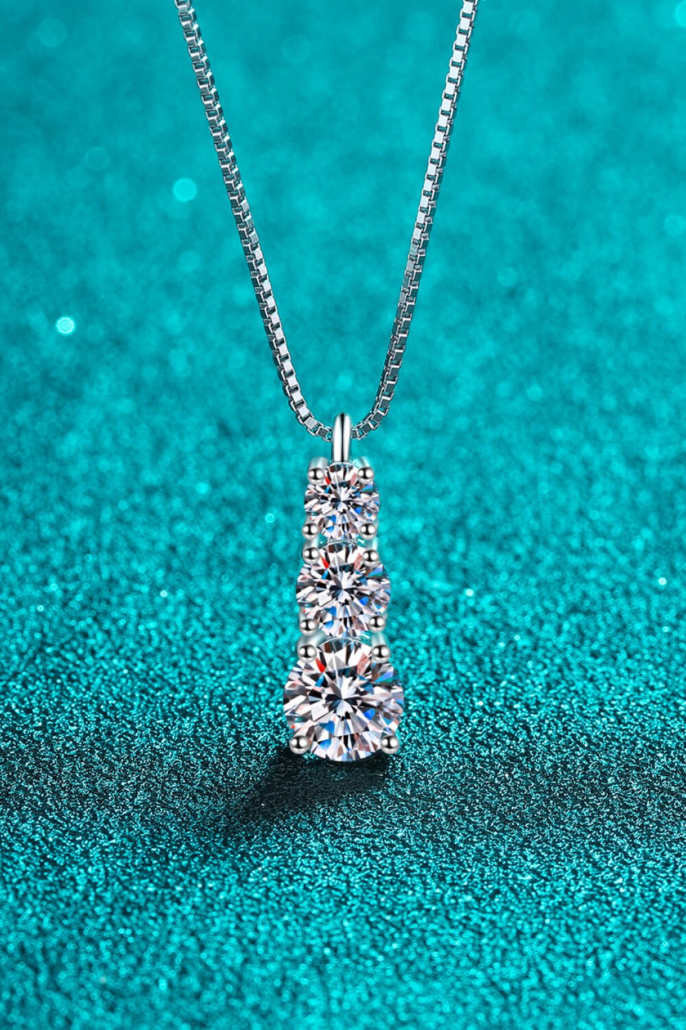 Moissanite Triple - Pendant Necklace - Mervyns