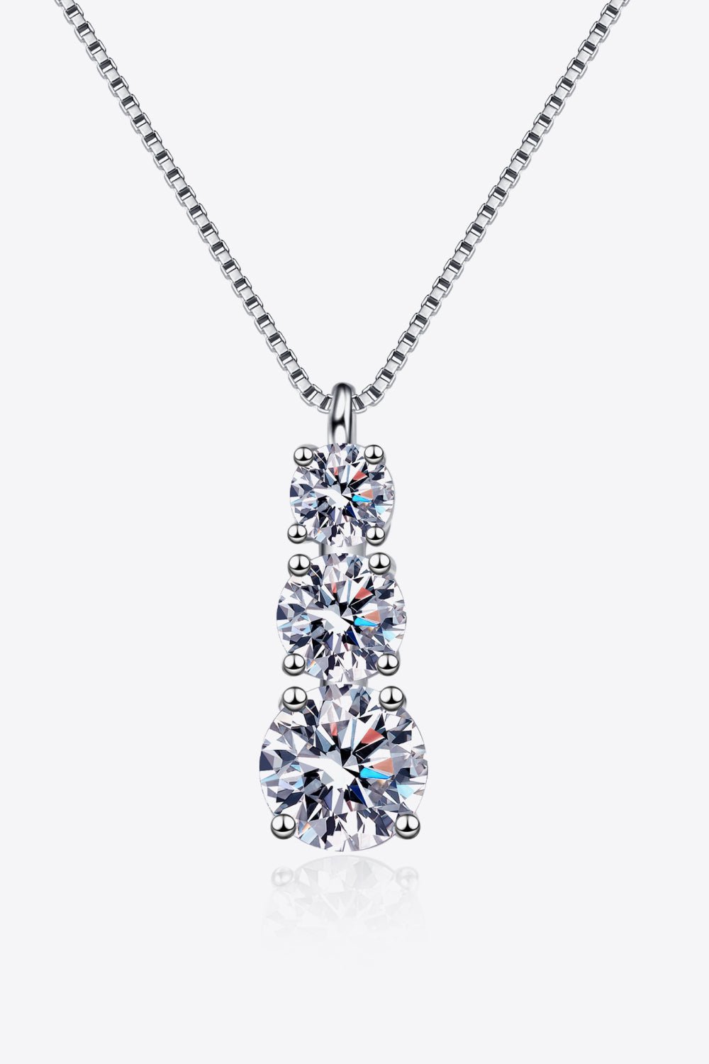 Moissanite Triple - Pendant Necklace - Mervyns