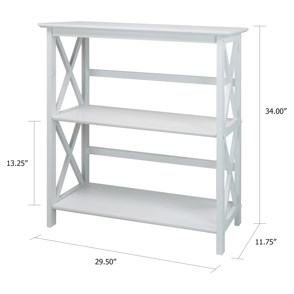 Montego 3 - Shelf Bookcase - White - Mervyns