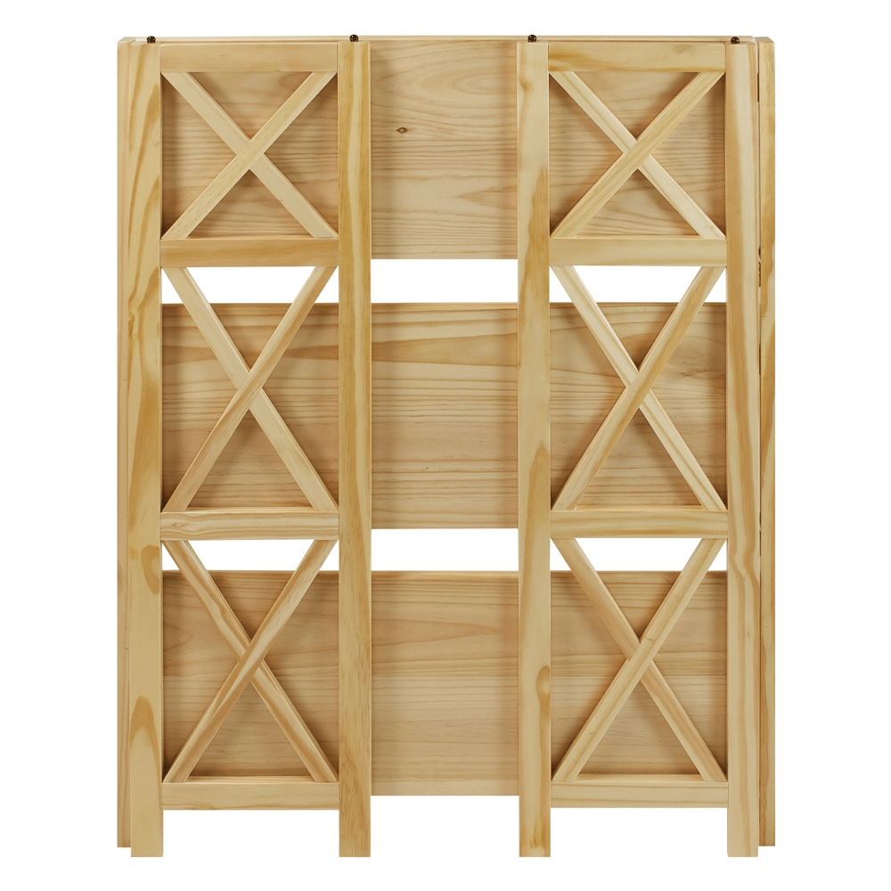 Montego 3 - Shelf Folding Bookcase - Natural - Mervyns