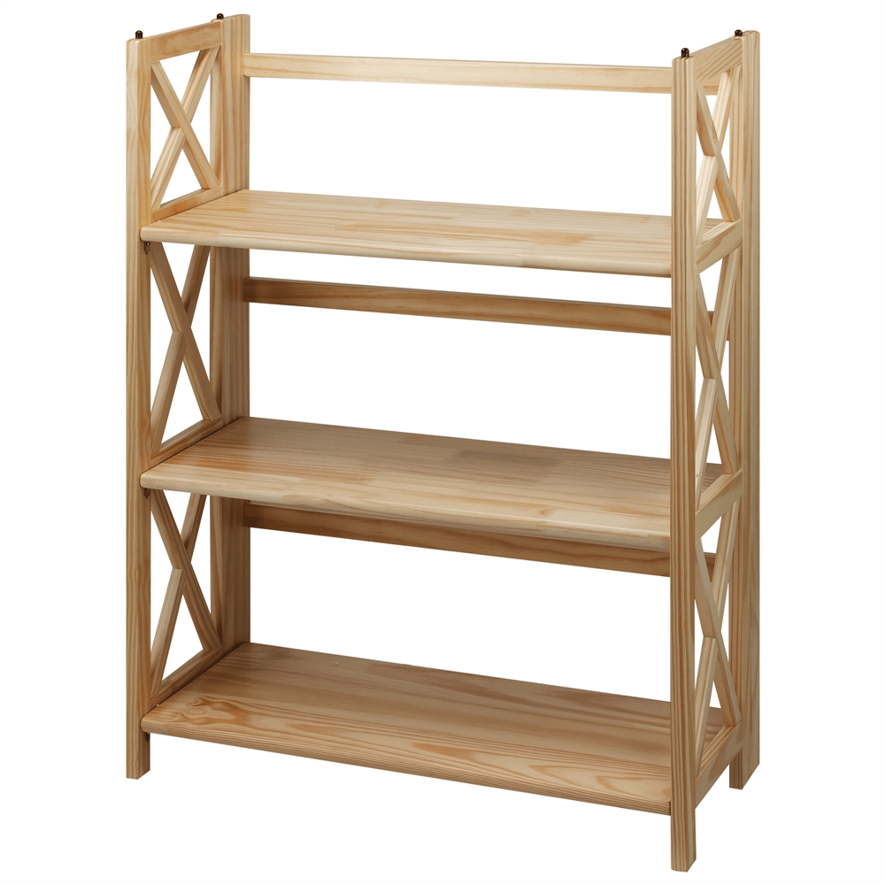 Montego 3 - Shelf Folding Bookcase - Natural - Mervyns