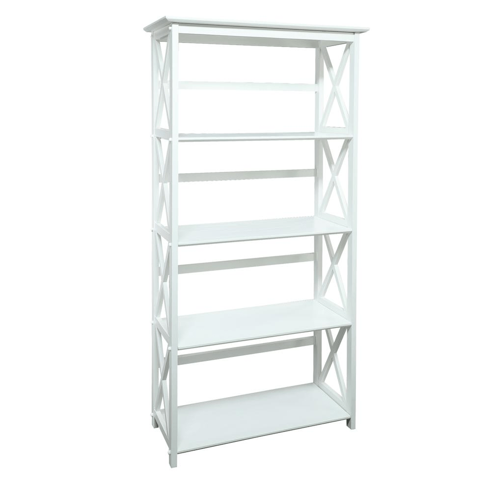 Montego 5 - Shelf Bookcase - White - Mervyns