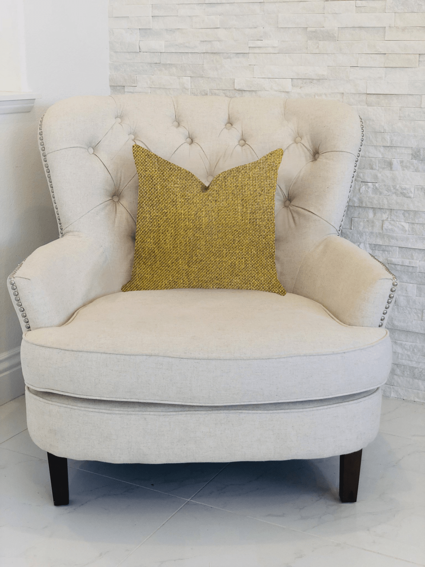 Mustard Seed Luxury Throw Pillow in Dark Yellow - Mervyns