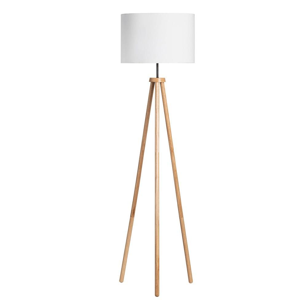 Nahla Wood Tripod Floor Lamp - Mervyns