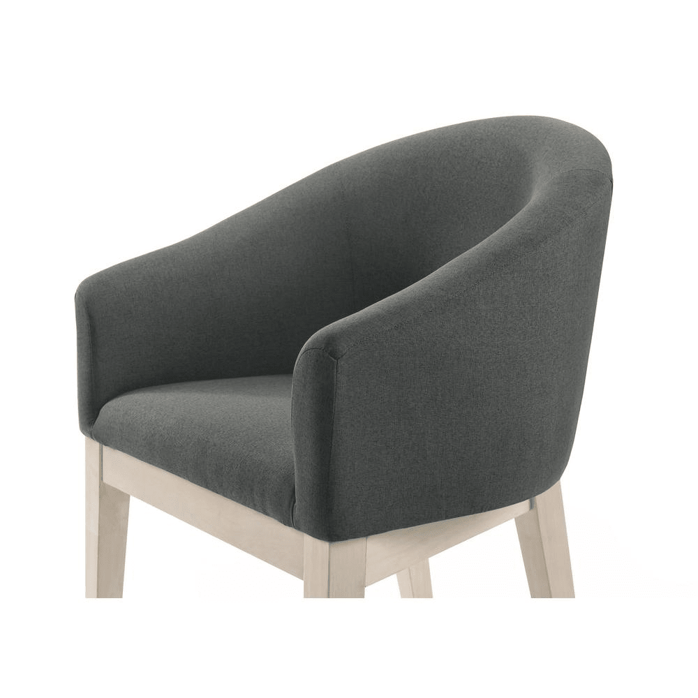 Neroli Set of 2 Gray Fabric Barrel Accent Chair - Mervyns