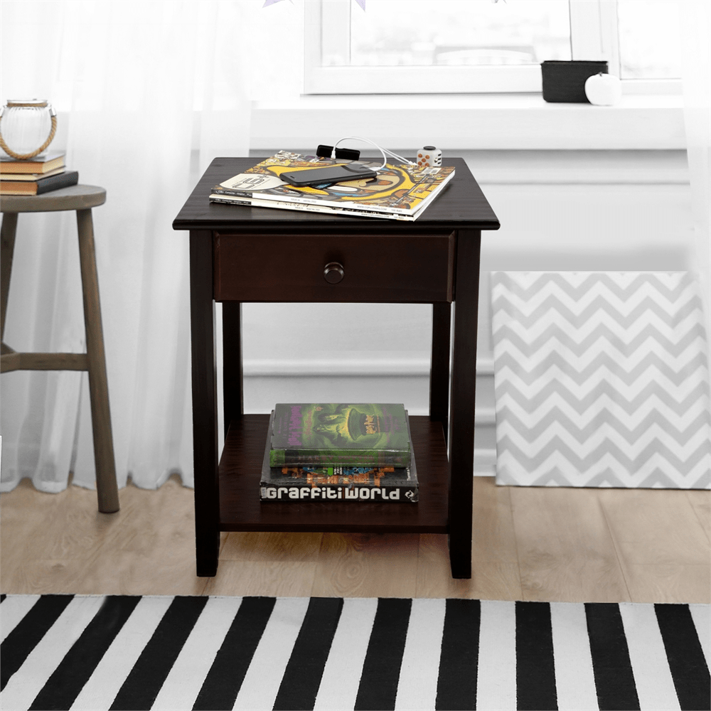 Night Owl Night Stand with USB Port - Espresso - Mervyns