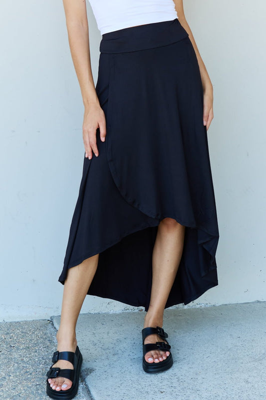 Ninexis First Choice High Waisted Flare Maxi Skirt in Black - Mervyns