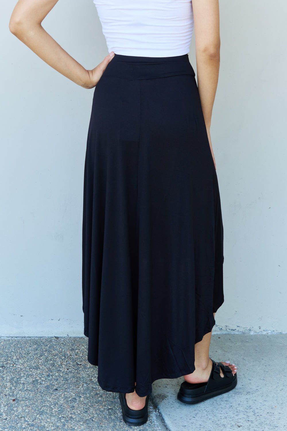 Ninexis First Choice High Waisted Flare Maxi Skirt in Black - Mervyns