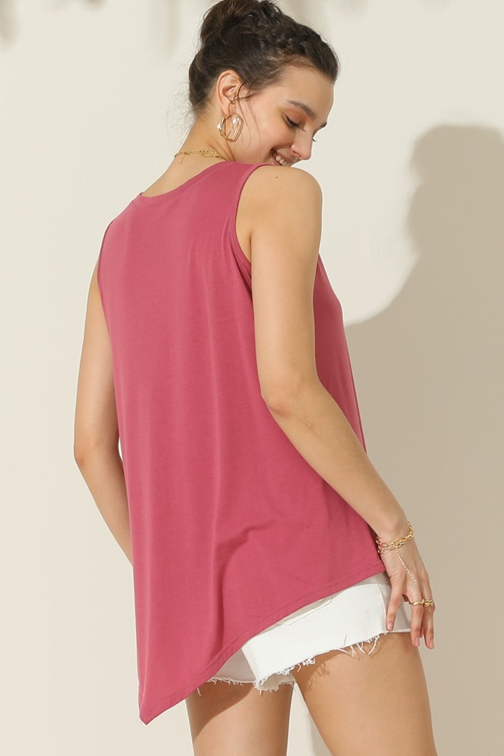 Ninexis Round Neck Button Side Tank - Mervyns