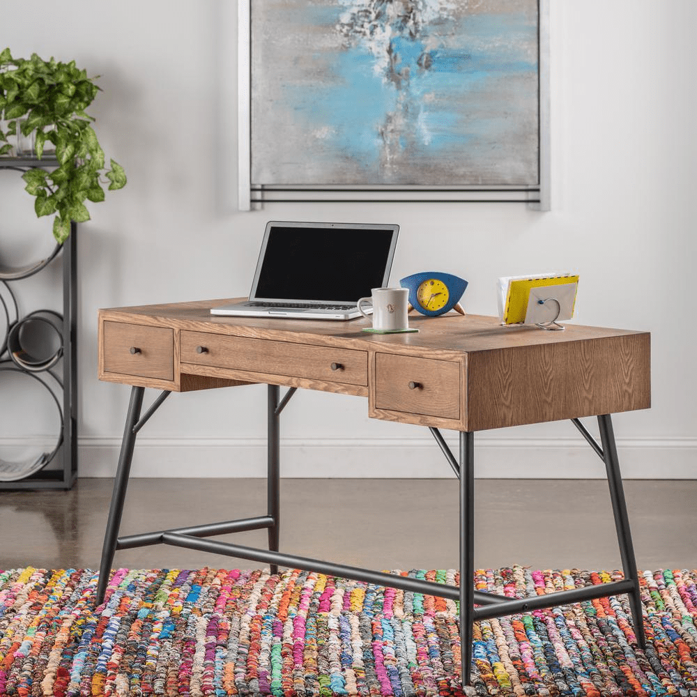 Nolan Three - Drawer Writing Desk - Mervyns