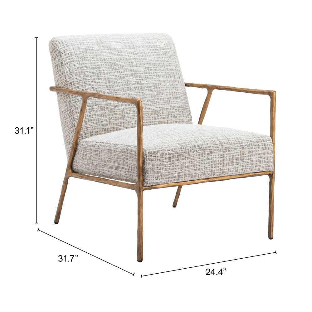Norrebro Accent Chair Beige Frost - Mervyns