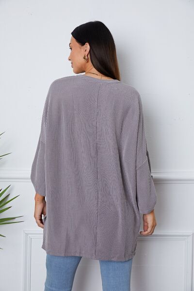 Notched Roll - Tab Sleeve Blouse - Mervyns