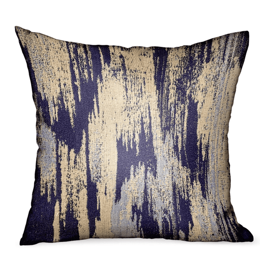 Ocean Avalanche Blue Ikat Luxury Outdoor/Indoor Throw Pillow - Mervyns