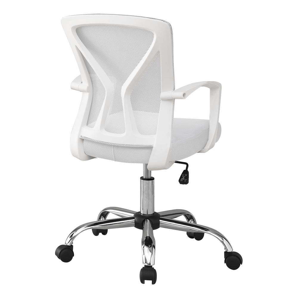 OFFICE CHAIR - BLACK / CHROME BASE ON CASTORS - Mervyns