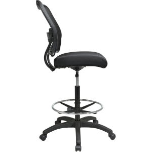 Office Star Air Grid Mesh Back Drafting Chair - Mesh Seat - Mesh Back - 5 - star Base - Black - 20" Seat Width x 19.75" Seat Depth - 21.3" Width x 25.5" Depth x 51" Height - Mervyns