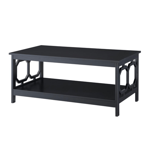 Omega Coffee Table with Shelf Black - Mervyns