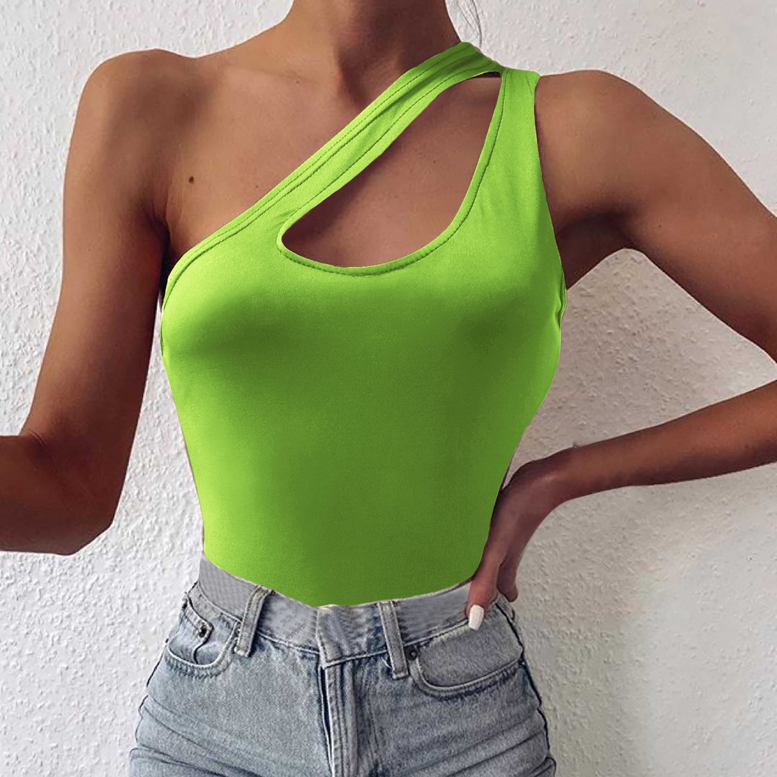 One Shoulder Cutout Cami - Mervyns