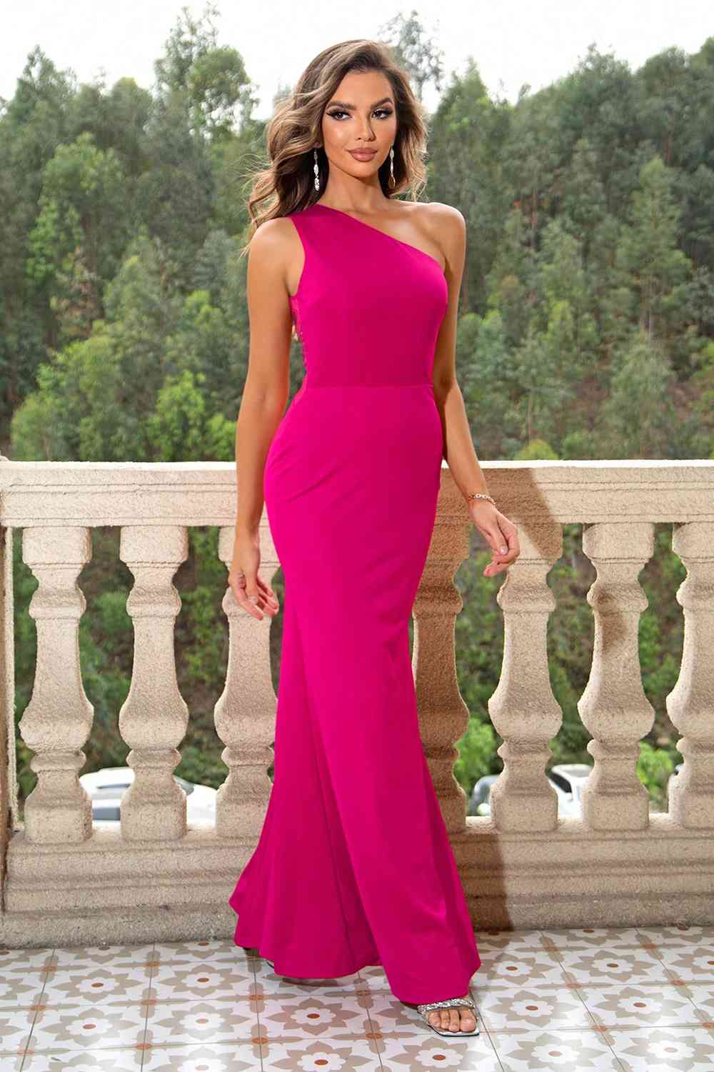 One - Shoulder Sleeveless Maxi Dress - Mervyns