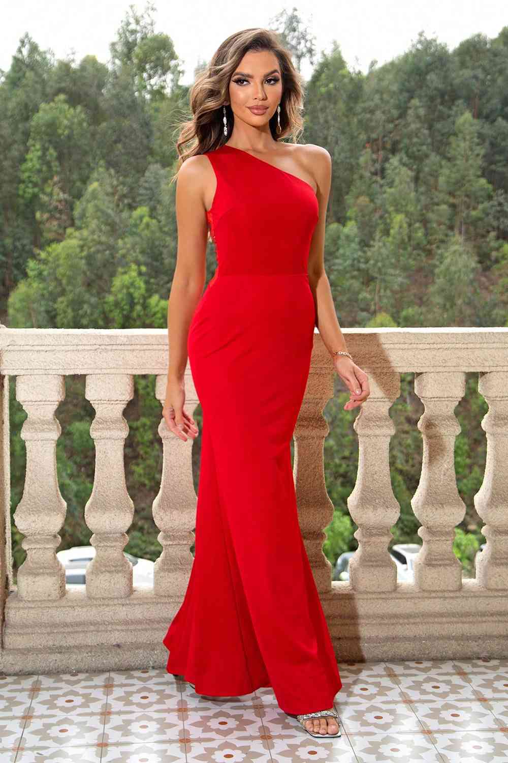 One - Shoulder Sleeveless Maxi Dress - Mervyns