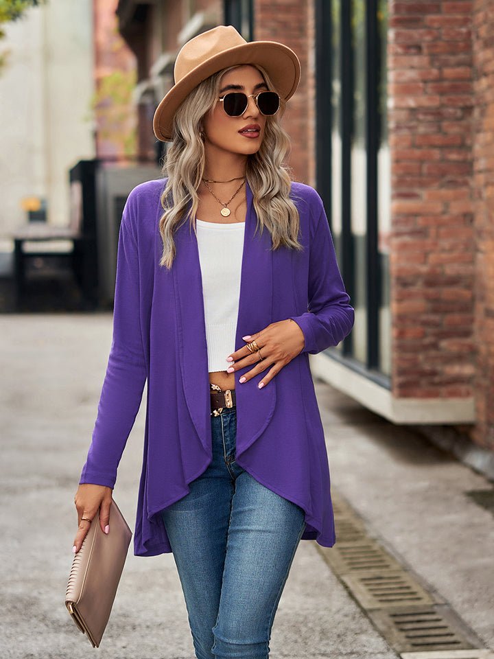 Open Front Long Sleeve Cardigan - Mervyns