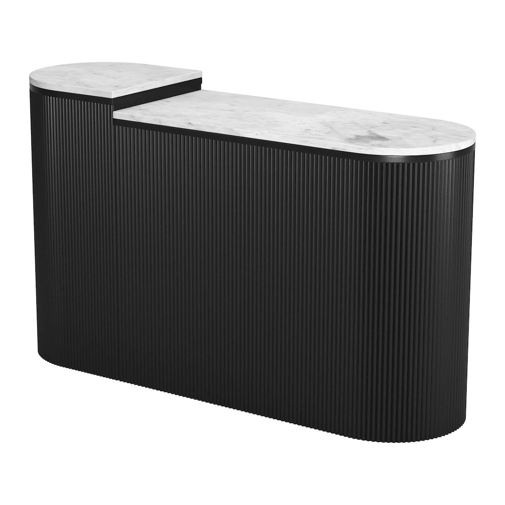 Ormara Console Table Set (2-Piece) White & Black - Mervyns