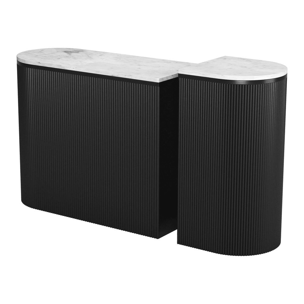 Ormara Console Table Set (2-Piece) White & Black - Mervyns
