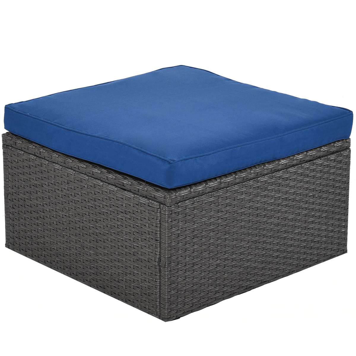 Outdoor Patio Rectangle Daybed with Retractable Canopy Wicker Sectional Seating - Mervyns