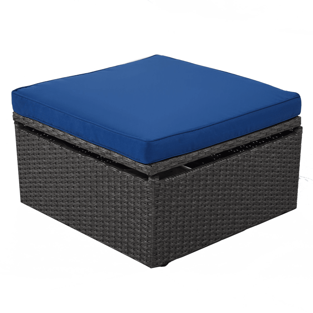 Outdoor Patio Rectangle Daybed with Retractable Canopy Wicker Sectional Seating - Mervyns