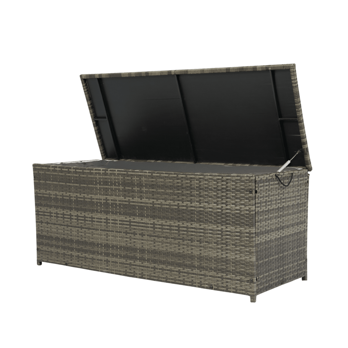Outdoor Storage Box, 113 Gallon Wicker Patio Deck Boxes with Lid, Outdoor Cushion Storage for Kids Toys, Pillows, Towel Grey Wicker - Mervyns