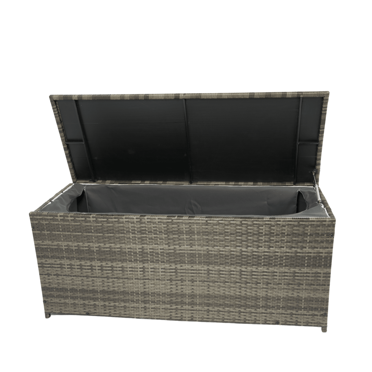 Outdoor Storage Box, 113 Gallon Wicker Patio Deck Boxes with Lid, Outdoor Cushion Storage for Kids Toys, Pillows, Towel Grey Wicker - Mervyns