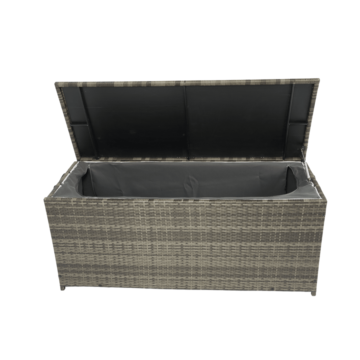 Outdoor Storage Box, 113 Gallon Wicker Patio Deck Boxes with Lid, Outdoor Cushion Storage for Kids Toys, Pillows, Towel Grey Wicker - Mervyns