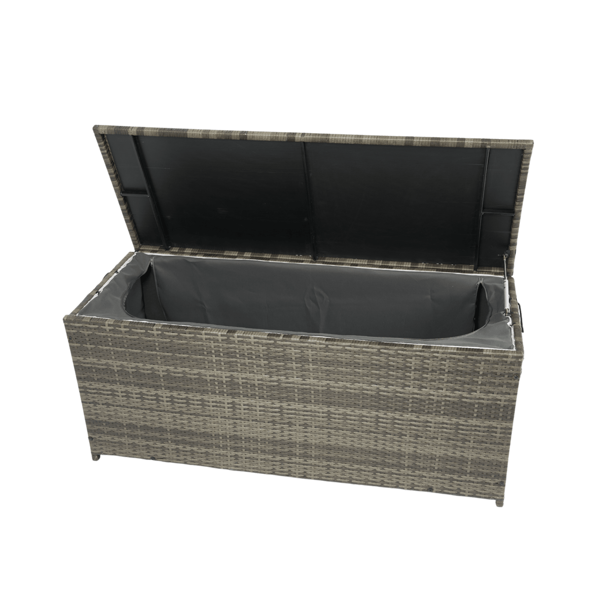 Outdoor Storage Box, 113 Gallon Wicker Patio Deck Boxes with Lid, Outdoor Cushion Storage for Kids Toys, Pillows, Towel Grey Wicker - Mervyns