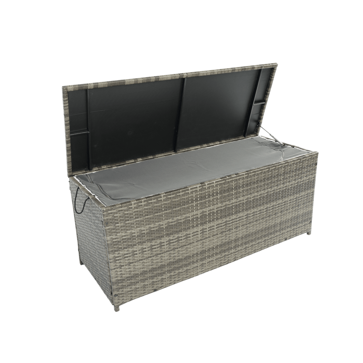 Outdoor Storage Box, 113 Gallon Wicker Patio Deck Boxes with Lid, Outdoor Cushion Storage for Kids Toys, Pillows, Towel Grey Wicker - Mervyns