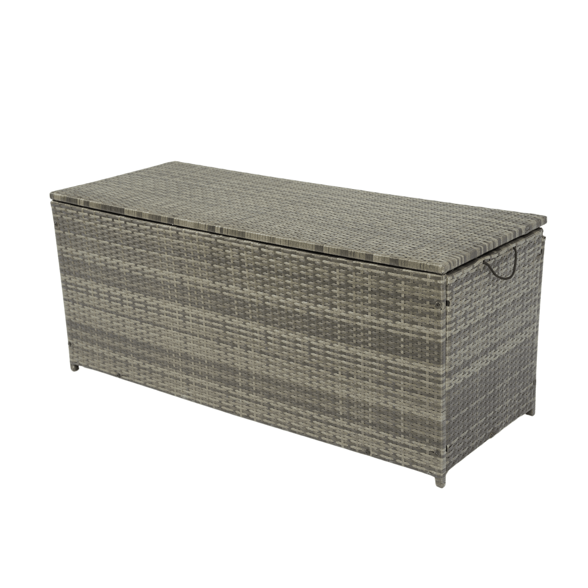 Outdoor Storage Box, 113 Gallon Wicker Patio Deck Boxes with Lid, Outdoor Cushion Storage for Kids Toys, Pillows, Towel Grey Wicker - Mervyns