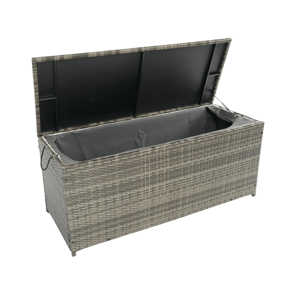 Outdoor Storage Box, 113 Gallon Wicker Patio Deck Boxes with Lid, Outdoor Cushion Storage for Kids Toys, Pillows, Towel Grey Wicker - Mervyns