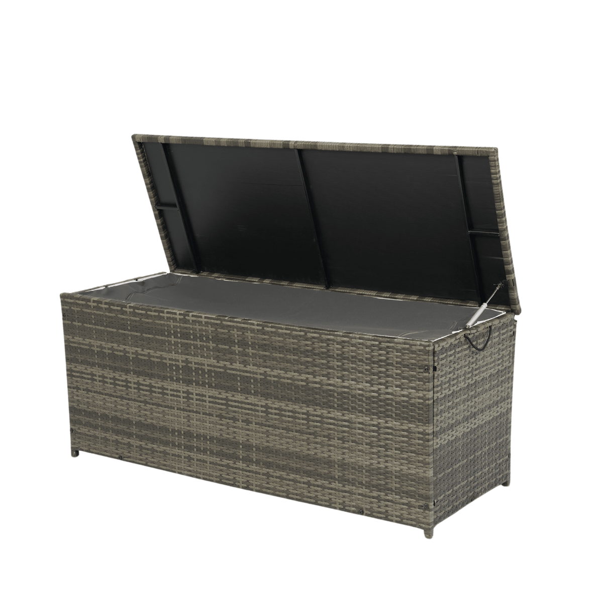 Outdoor Storage Box, 113 Gallon Wicker Patio Deck Boxes with Lid, Outdoor Cushion Storage for Kids Toys, Pillows, Towel Grey Wicker - Mervyns
