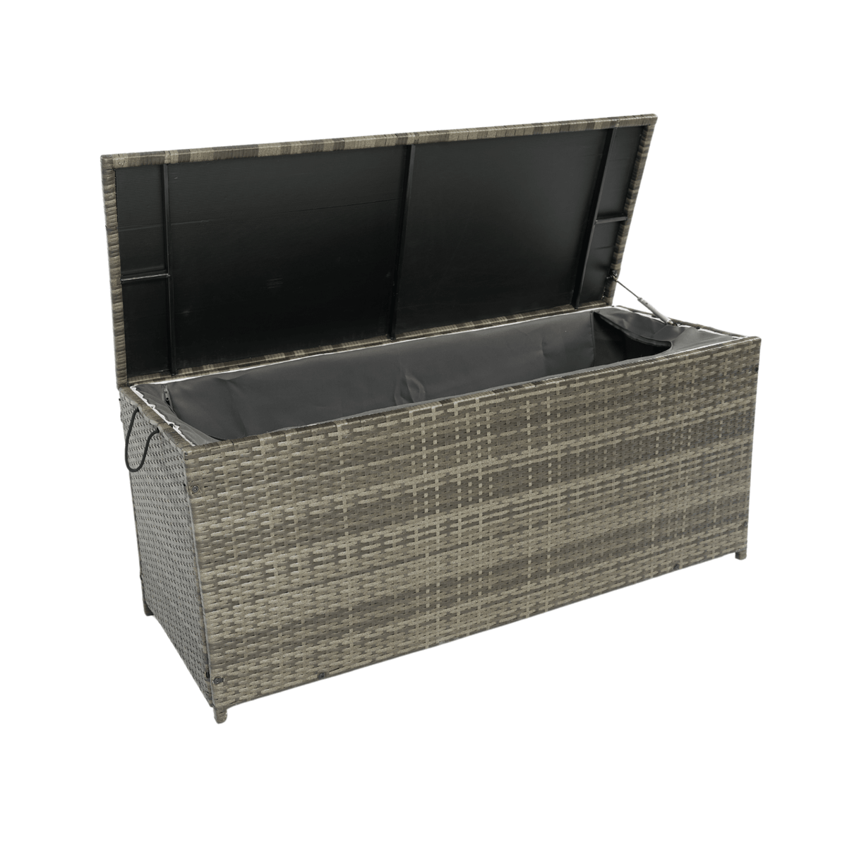 Outdoor Storage Box, 113 Gallon Wicker Patio Deck Boxes with Lid, Outdoor Cushion Storage for Kids Toys, Pillows, Towel Grey Wicker - Mervyns