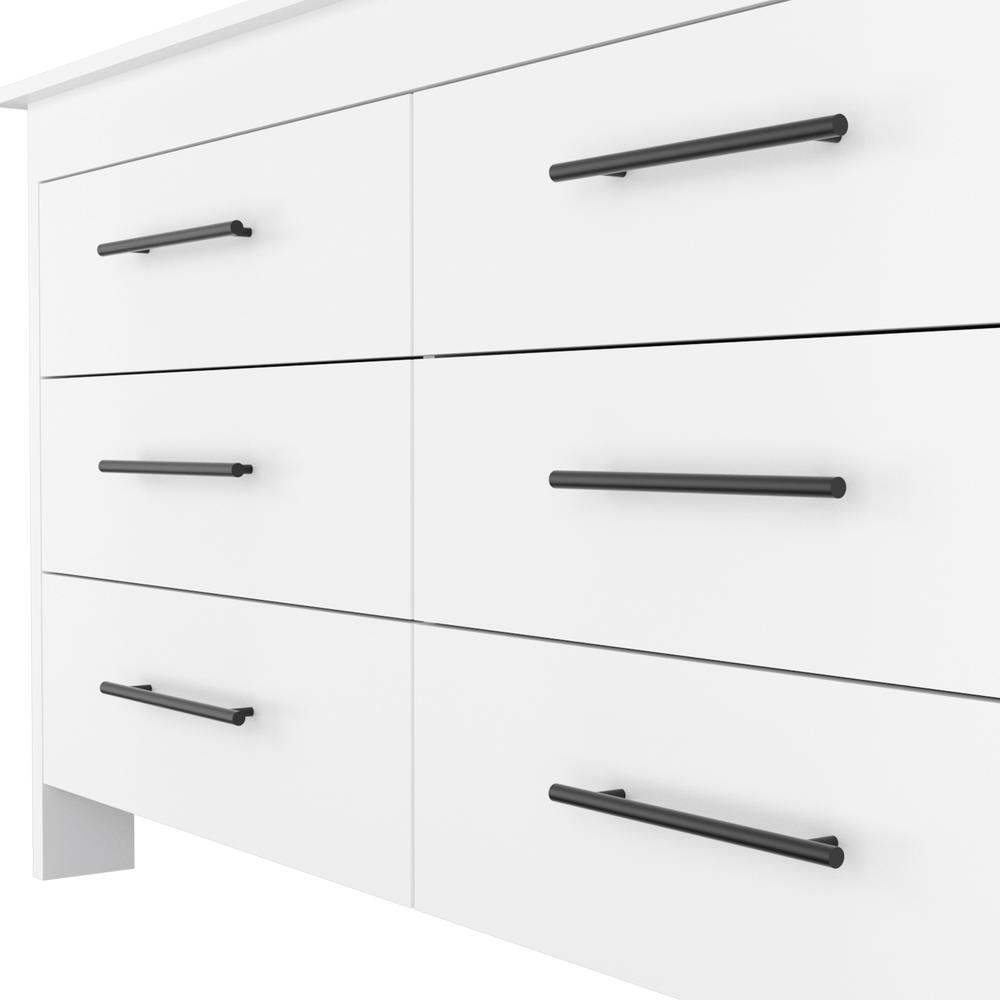 Paris 6 Drawer Double Dresser - White - Mervyns