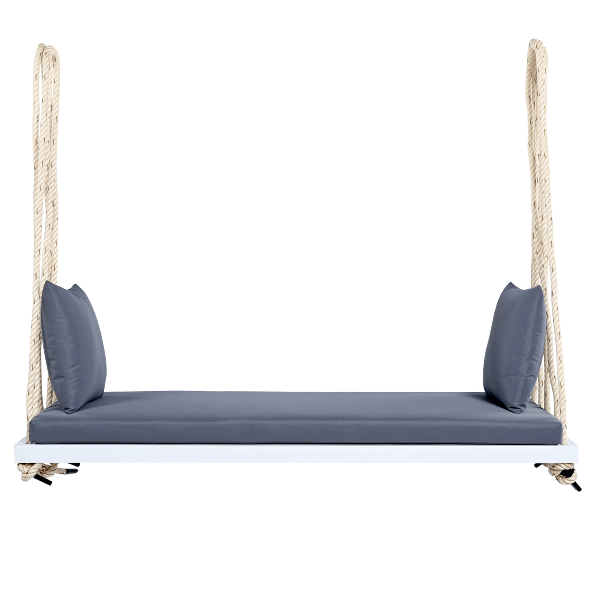 Patio Wooden Swing Chair Hanging Porch Swing Bench with Cushion & Pillows - Mervyns