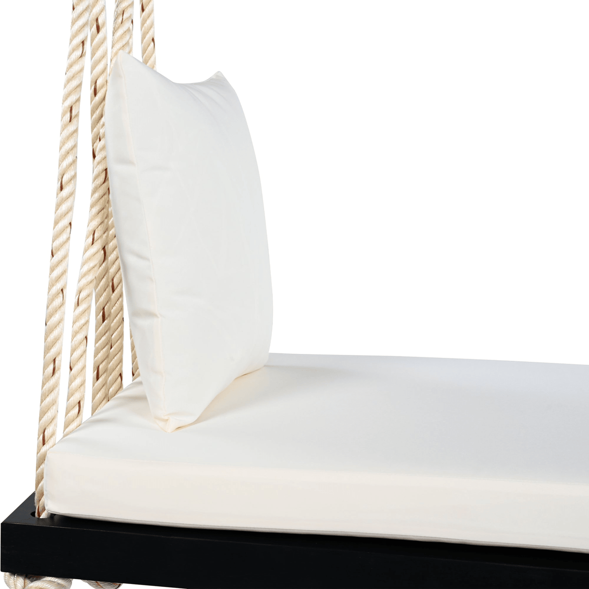 Patio Wooden Swing Chair Hanging Porch Swing Bench with Cushion & Pillows - Mervyns